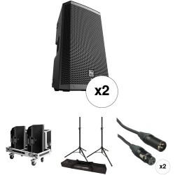 luidsprekers | Electro-Voice ZLX-12P-US 12 Two-Way Powered Loudspeaker Kit with Cases, Stands, and Cables