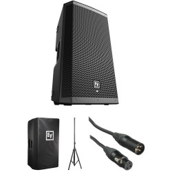 Electro-Voice ZLX-12P-US Powered Speaker Kit with Padded Cover, Stand and Cable