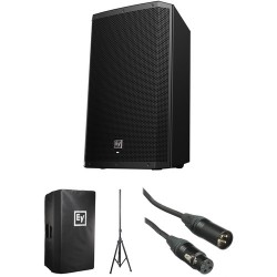 Speakers | Electro-Voice ZLX-15P-US Powered Speaker Kit with Padded Cover, Stand, and Cable
