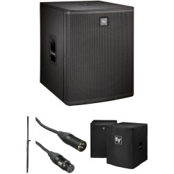 Electro-Voice ELX118P 18 Subwoofer Kit with Speaker Pole, Cable, and Cover