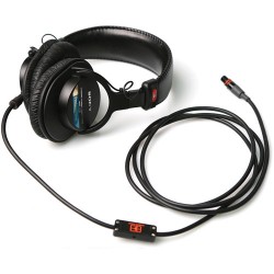 Remote Audio Modified Sony MDR-7506 with TA5F Electret Headset Cable (6', Straight)