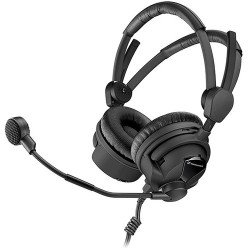 Dual-Ear Headsets | Sennheiser HMD 26-II-100 Professional Broadcast Headset with Dynamic Microphone (No Cable)
