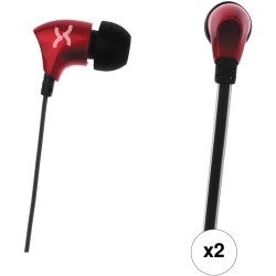 In-ear Headphones | Xuma PM73V In-Ear Headphones with Microphone and 3-Button Remote Control (2-Pack)
