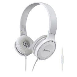 Panasonic Lightweight On-Ear Headphones with Microphone and Controller (White)