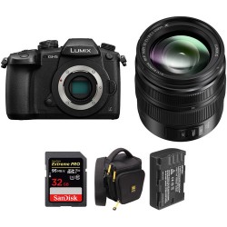 Panasonic Lumix DC-GH5 Mirrorless Micro Four Thirds Digital Camera with 12-35mm f/2.8 Lens and Accessories Kit