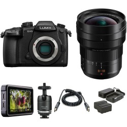 Panasonic Lumix DC-GH5 Mirrorless Micro Four Thirds Digital Camera with 8-18mm Lens and Ninja V Kit