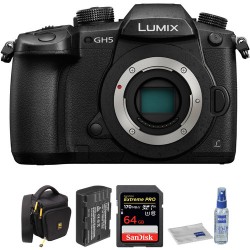Panasonic Lumix DC-GH5 Mirrorless Micro Four Thirds Digital Camera with Accessories Kit