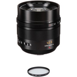 Panasonic Leica DG Nocticron 42.5mm f/1.2 ASPH. POWER O.I.S. Lens with UV Filter Kit