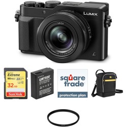 Panasonic Lumix DMC-LX100 Digital Camera Deluxe Kit (Black)