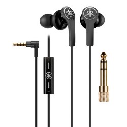 Headphones | Yamaha EPH-M100 In-Ear Headphones with Remote and Mic (Black)