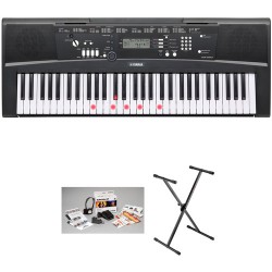 Yamaha EZ-220 Lighted 61-Key Portable Keyboard Basics Kit