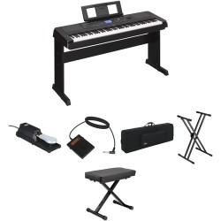 Yamaha | Yamaha DGX-660 Stage Bundle Kit with Pedals, Bench, Case, and Stand