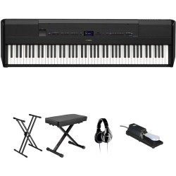 Yamaha P-515 88-Key Portable Digital Piano Value Kit (Black)