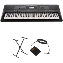Yamaha PSR-EW410 Essential Keyboard Kit with Stand and Pedal