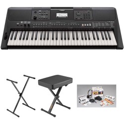 Yamaha PSR E-463 Value Kit with Stand, Bench, and Survival Kit
