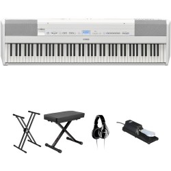 Yamaha P-515 88-Key Portable Digital Piano Value Kit (White)