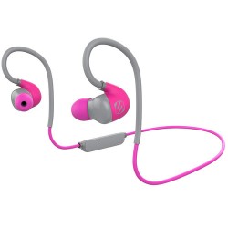 Bluetooth Hoofdtelefoon | Scosche SportclipAIR Wireless Adjustable Earbuds with Microphone & Controls (Pink)