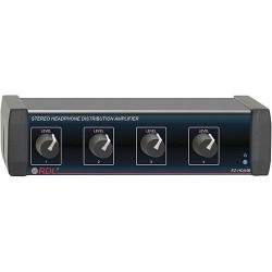 Amplificateurs pour Casques | RDL EZ-HDA4B 4-Channel Stereo Headphone Distribution Amplifier (Rear Outputs)