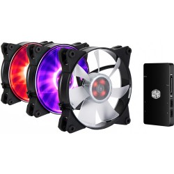 Cooler Master | Cooler Master MasterFan Pro 120 Air Flow RGB 3-in-1 with RGB LED Controller