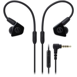 Audio-Technica Consumer ATH-LS50iSBK In-Ear Headphones with In-Line Mic and Control (Black)