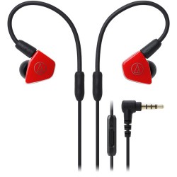 Audio-Technica Consumer ATH-LS50iSRD In-Ear Headphones with In-Line Mic and Control (Red)