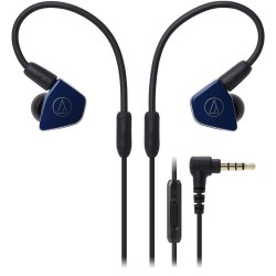 Audio-Technica Consumer ATH-LS50iSNV In-Ear Headphones with In-Line Mic and Control (Navy Blue)