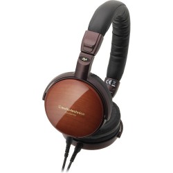 Audio-Technica Consumer ATH-ESW990H Portable Wooden On-Ear Headphones