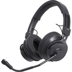 Dual-Ear Headsets | Audio-Technica Broadcast Stereo Headset with Cardioid Boom Microphone