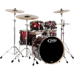 PDP | PDP Concept Maple Series 5-Piece Drum Kit (Red Fade to Black Finish)