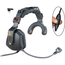 Single-Ear Headsets | Eartec Ultra Single Headset with Inline PTT & Motorola 2-Pin Connector