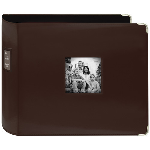 Pioneer Photo Albums T-12JF 12x12 3-Ring Binder Sewn Leatherette Silver  Tone Corner Scrapbook (Pink)