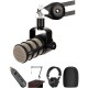 Rode PodMic Microphone with USB Interface, Broadcast Arm, and Headphone Kit