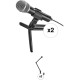 Audio-Technica Consumer ATR2100x-USB Two-Person Microphone Kit with Boom Arms