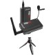 Azden PRO-XR Digital Camera-Mount Wireless Microphone System with Manfrotto Mini Tripod Kit (2.4 GHz)