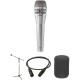 Shure KSM8 Dualdyne Dynamic Handheld Microphone Live Stage Kit (Nickel)