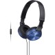 Sony MDR-ZX310AP ZX Series Stereo Headset (Blue)