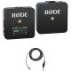 Rode Wireless GO Compact Digital Wireless Microphone System Kit with Lav Mic (2.4 GHz, Black)