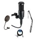 Audio-Technica AT2020 Side-Address Cardioid Condenser Mic With Accessory Bundle