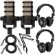 Rode 2x PodMic Dynamic Podcasting Microphone w/Broadcast Arm, Headphones, Cable