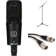 Audio-Technica AT4050 Large-diaphragm Condenser Microphone with Stand and Cable