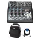 Behringer XENYX 802 Small Format Mixer Grey W/Gator Cases Equipment Bag/20'Cable