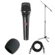 Neumann KMS 105 Stage Vocal Condenser Microphone, Black, with Accessories Kit
