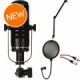 MXL BCD-1 Live Broadcast Dynamic Microphone with Boom Arm, Pop Filter, and Microphone Cable