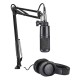Audio-Technica AT2020 Studio Microphone Pack with ATH-M20x, Boom & XLR Cable