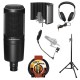 Audio-Technica AT2020 Cardioid Condenser Microphone Recording Setup Kit