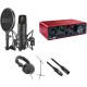 Rode NT-1 Cardioid Condenser Microphone with SMR Shockmount, Focusrite Interface & More