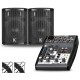 Behringer XENYX 502 Mixer and Kustom HiPAC Speakers