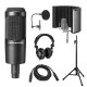 Audio-Technica AT2035 Side-Address Microphone with Vocal Recording Setup Kit
