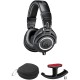 Audio-Technica ATH-M50x Headphones, Case, and Hanger Mount Kit (Black)