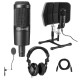 Audio-Technica AT2035 Cardioid Condenser Side-Address Microphone W/Accessory Kit
